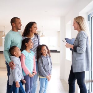 a family with a realtor